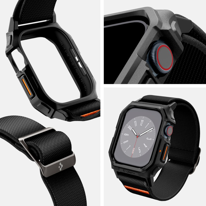 PASEK SPIGEN LITE FIT ”PRO” APPLE WATCH 10 (46 MM) MATTE BLACK