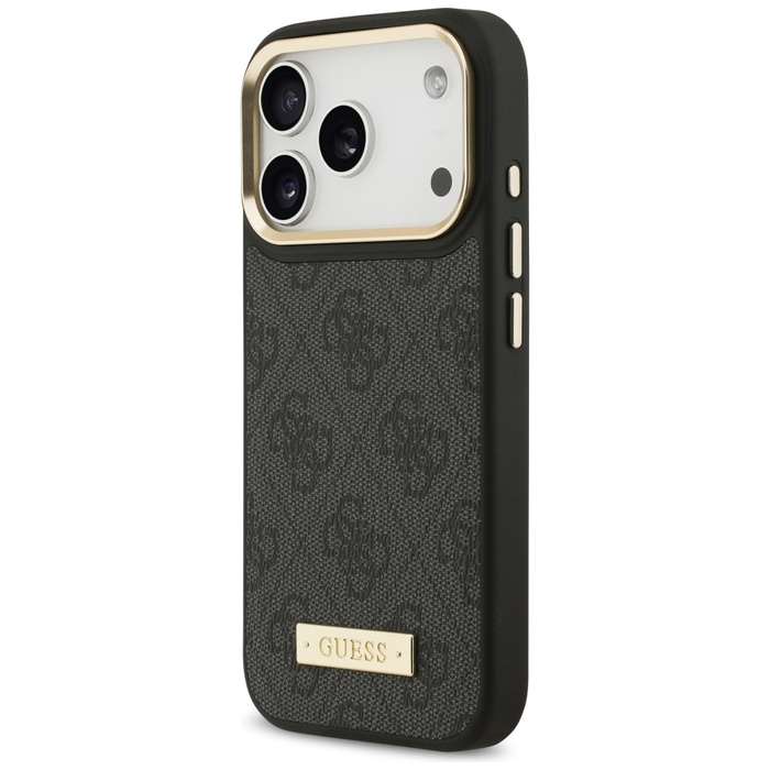 Etui Guess 4G Logo Plate MagSafe do      iPhone 17 Pro czarny