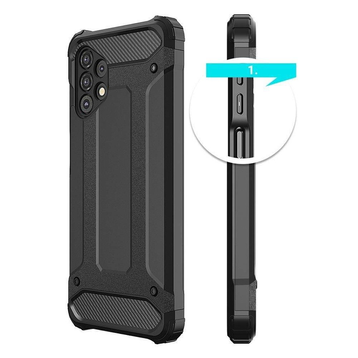 ETUI Hybrid Armor pancerne hybrydowe etui pokrowiec Samsung Galaxy A73 niebieski CASE