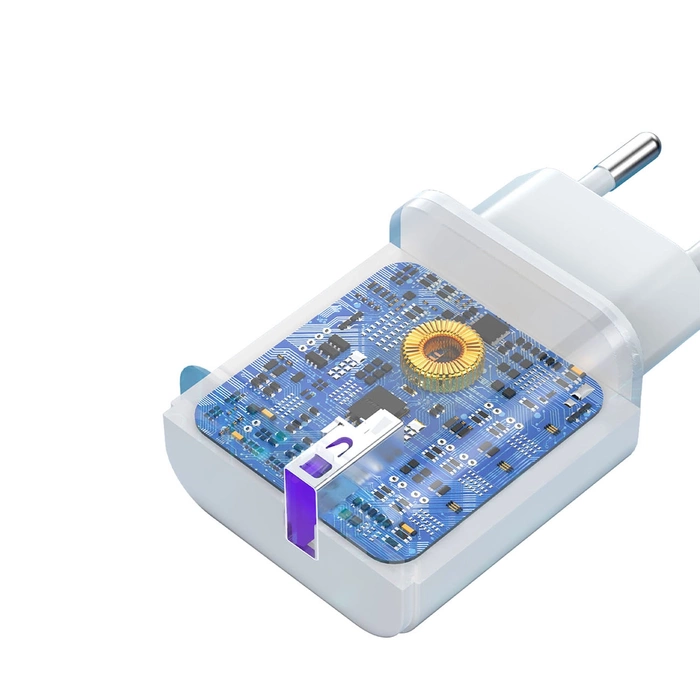 Ładowarka sieciowa Dudao A20EU USB-A 18W - biała + kabel USB-A - micro USB