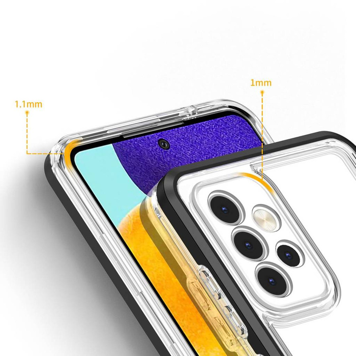 Etui Clear 3in1 etui do Samsung Galaxy A33 5G żelowy pokrowiec z ramką czarny
