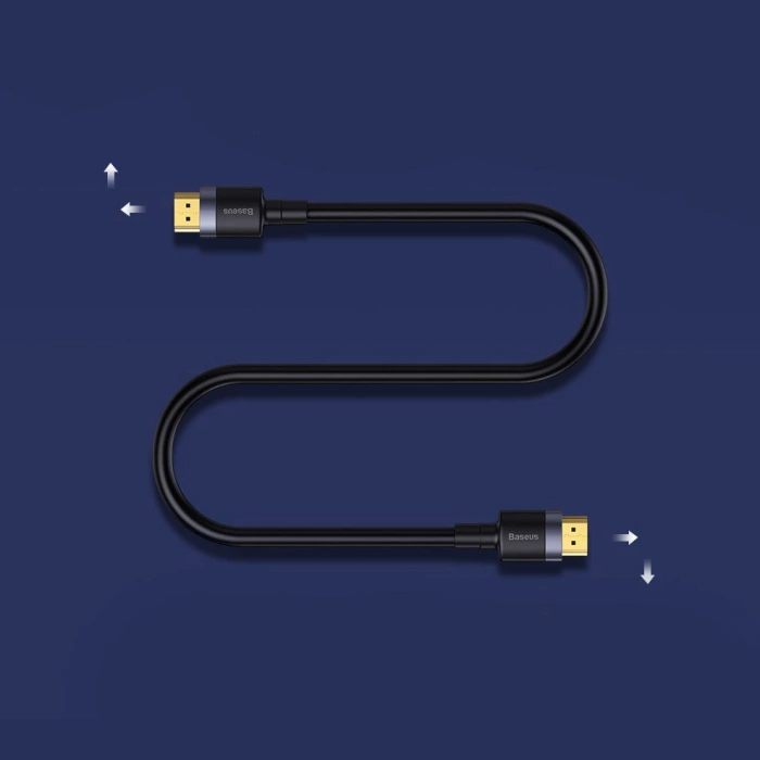 Kabel Baseus Cafule HDMI / HDMI 2.0 4K 60 Hz 3D 18 Gbps 2 m - czarny