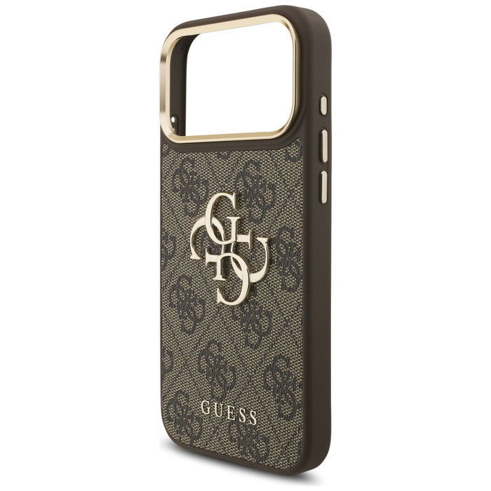 Etui Guess 4G Big 4G Classic Logo Big    Strap Metal Buttons do iPhone 17 Pro Max brązowy