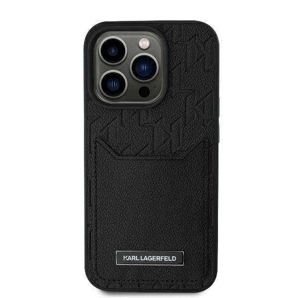 Etui Karl Lagerfeld iPhone 16 Pro 6.3" czarny/black hardcase Cardslots Monogram