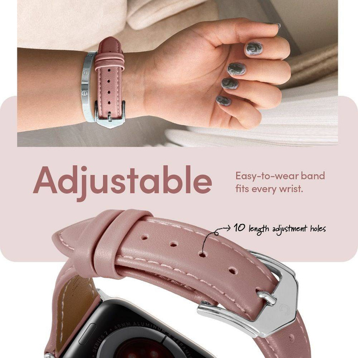 Pasek Spigen Cyrill Kajuk Apple Watch 9 8 7 SE 2022 38mm 40mm 41mm Rose