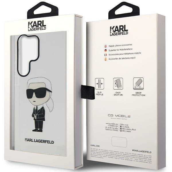 Etui Karl Lagerfeld Klhcs23lhniktct S23 Ultra S918 Transparent Hardcase Ikonik Karl Lagerfeld Case