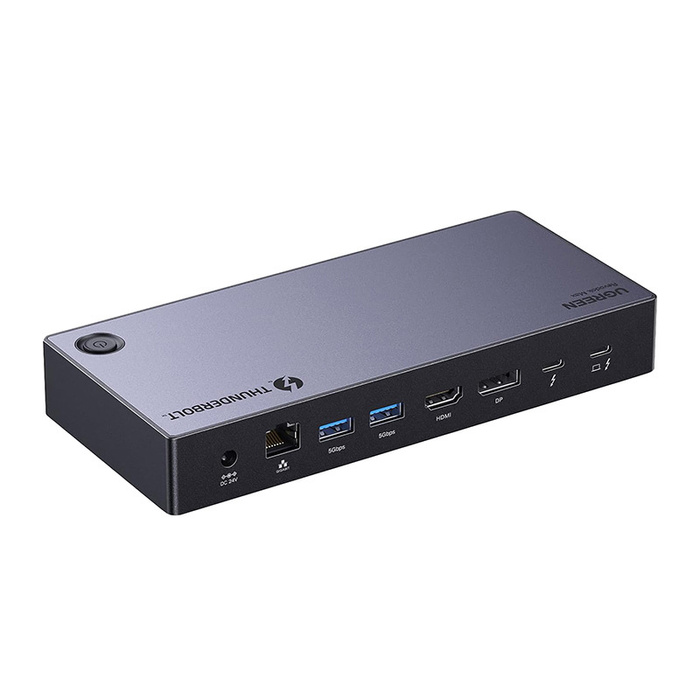 Stacja dokująca 13w1 Ugreen Revodok Max 313 Thunderbolt 4 do 2x USB 3.0, USB 3.2, USB-C 3.2, HDMI 2.1, DisplayPort 1.4, SD/microSD, RJ45, AUX 3.5mm, PD 140W