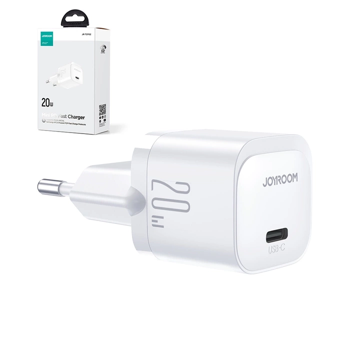 Mini ładowarka USB C 20W PD Joyroom JR-TCF02 | biała