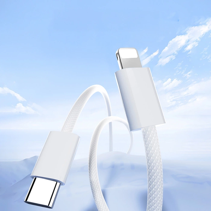 Kabel Joyroom S-A45 Ben Series 30W (USB-C  - Lightning) w oplocie 1m - biały