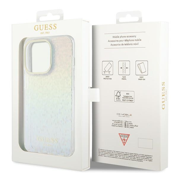 Etui Guess GUHCP15LHDECMI iPhone 15 Pro 6.1" wielokolorowy hardcase IML Faceted Mirror Disco Iridescent Case