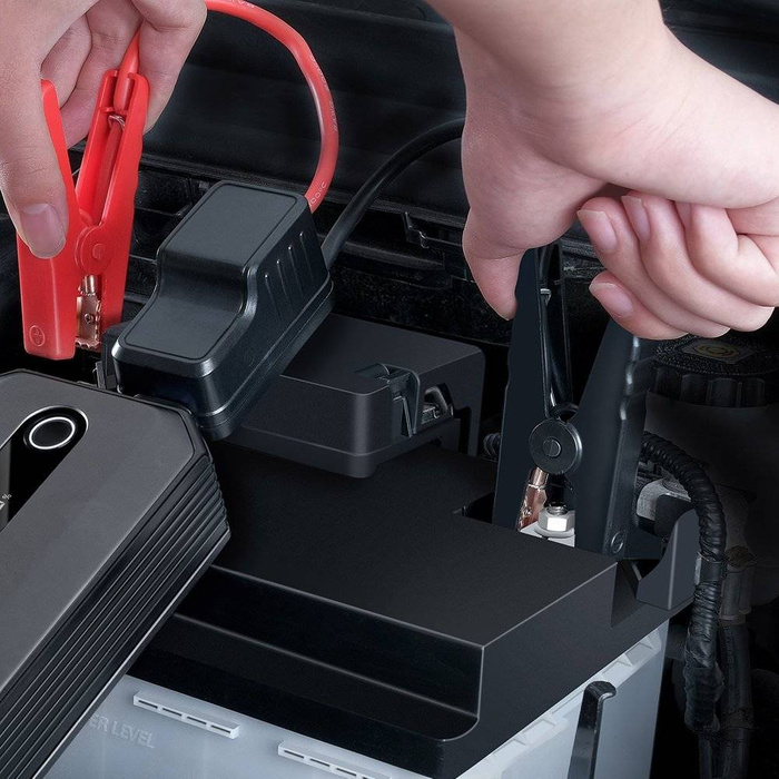 Baseus power bank Power Starter Jump Starter urządzenie rozruchowe booster 2000mAh 12V (2000A / 1000A) + kable krokodylki czarny (CGNL020001)