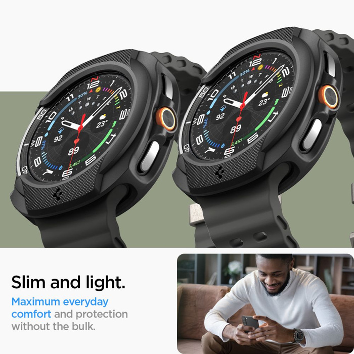 ETUI SPIGEN SAMSUNG GALAXY WATCH 8 CLASSIC 46 MM LIQUID AIR MATTE CZARNE