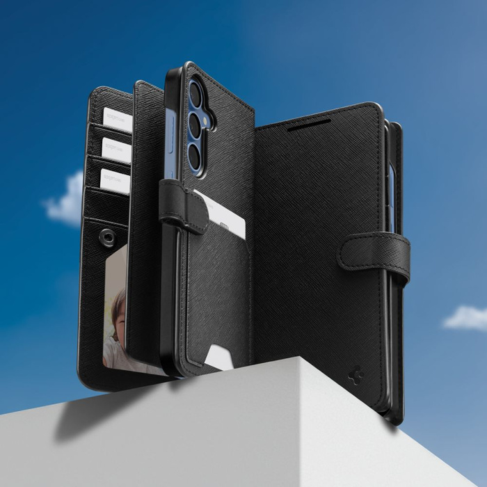 ETUI SPIGEN SAMSUNG GALAXY S25+ WALLET ”S” CZARNE