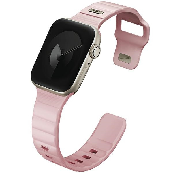 Pasek UNIQ Stride Apple Watch Series1/2/3/4/5/6/7/8/9/SE/SE2 38/40/41mm FKM Rubber Strap różowy/pale pink