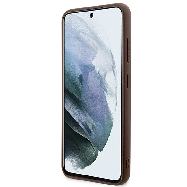 Etui Guess GUHCS23SG4GFBR S23 S911 brązowy/brown hard case 4G Metal Gold Logo Case