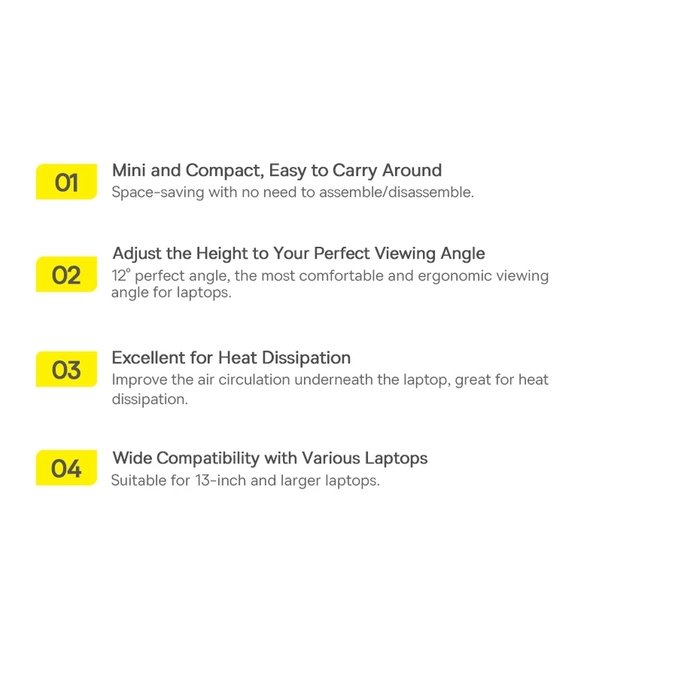 [PO ZWROCIE] Baseus uniwersalne podstawki nóżki do laptopa (2 szt.) srebrny (LUZC000012)