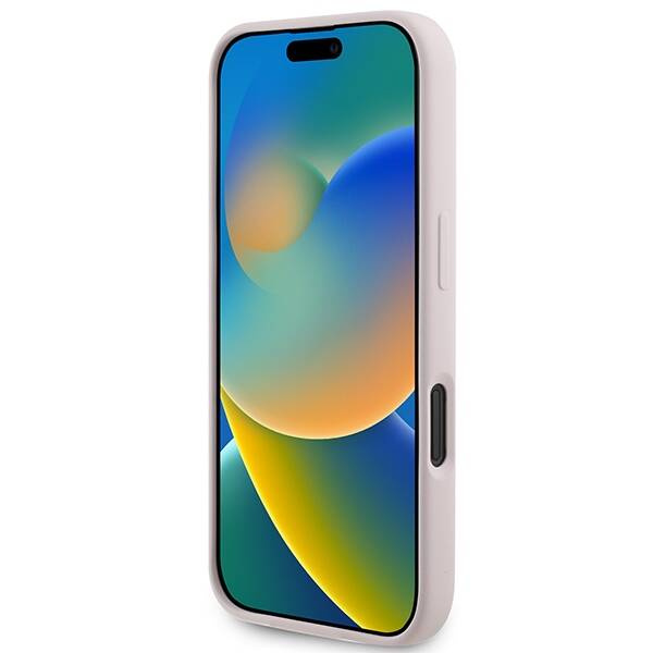 Etui Karl Lagerfeld iPhone 16 różowy/pink HC MagSafe Silicone KC Heads Ring