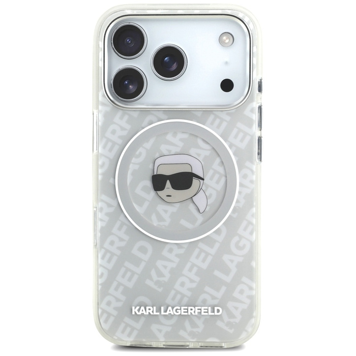 Etui Karl Lagerfeld IML Karl Head Logo   MagSafe do iPhone 17 Pro Max szary