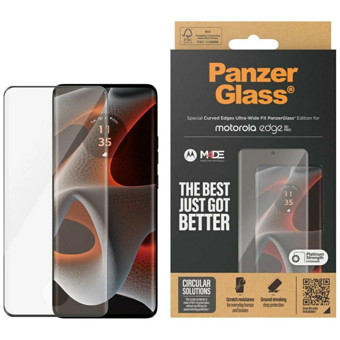 Szkło hartowane PanzerGlass Ultra-Wide   Fit do Motorola Edge 50 Pro / 50 Ultra
