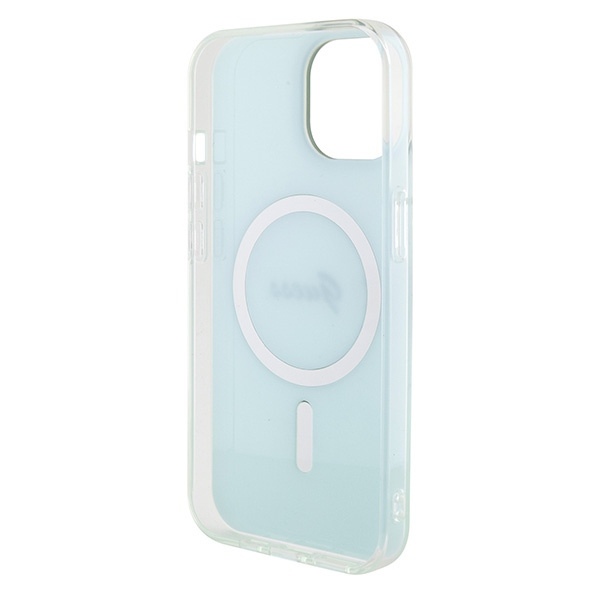 Etui Guess GUHMP15SHITSQ iPhone 15 6.1" turkusowy/turquoise hardcase IML Iridescent MagSafe Case
