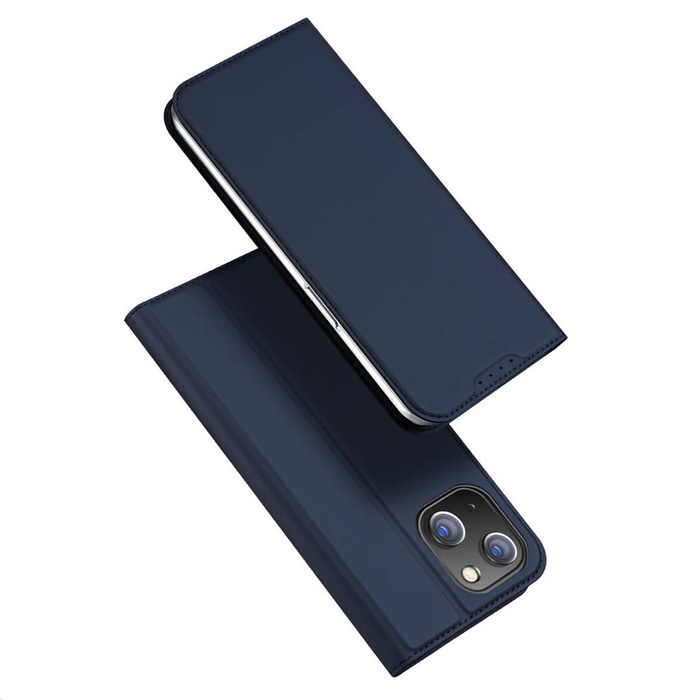 Etui do iPhone 15 pokrowiec z klapką i portfelem Dux Ducis Skin Pro - niebieskie Case