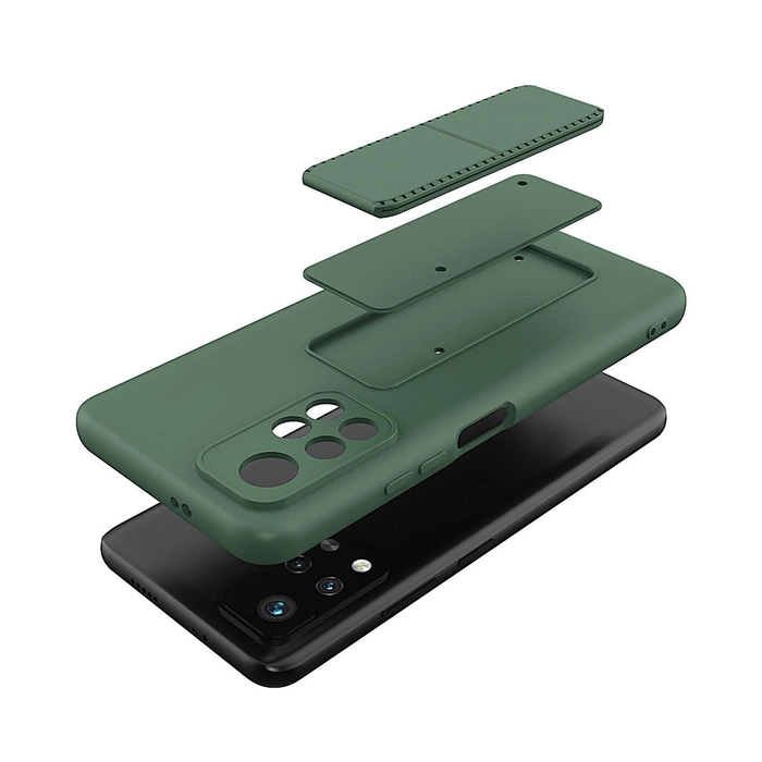 Wozinsky Kickstand Case silikonowe etui z podstawką etui Xiaomi Redmi 10 różowe