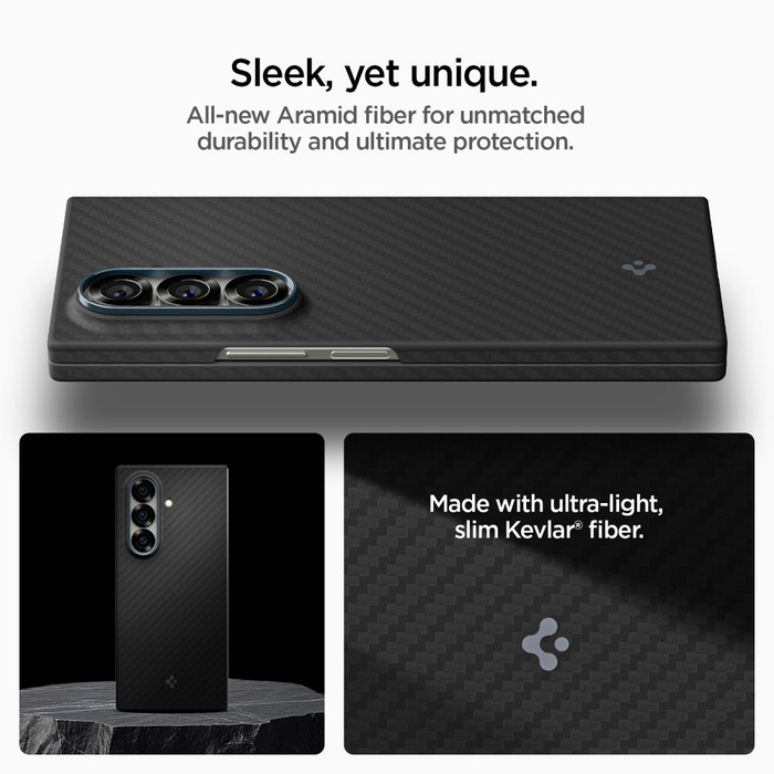 ETUI SPIGEN SAMSUNG GALAXY Z FOLD 7 AIRSKIN ARAMID CZARNE