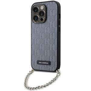 Etui Karl Lagerfeld KLHCP14LSACKLHPG iPhone 14 Pro 6.1" srebrny/silver hardcase Saffiano Monogram Chain Case