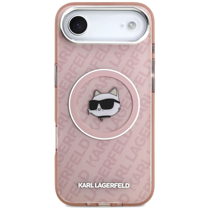 Etui Karl Lagerfeld IML Choupette Head   Logo MagSafe do iPhone 17 Air różowy