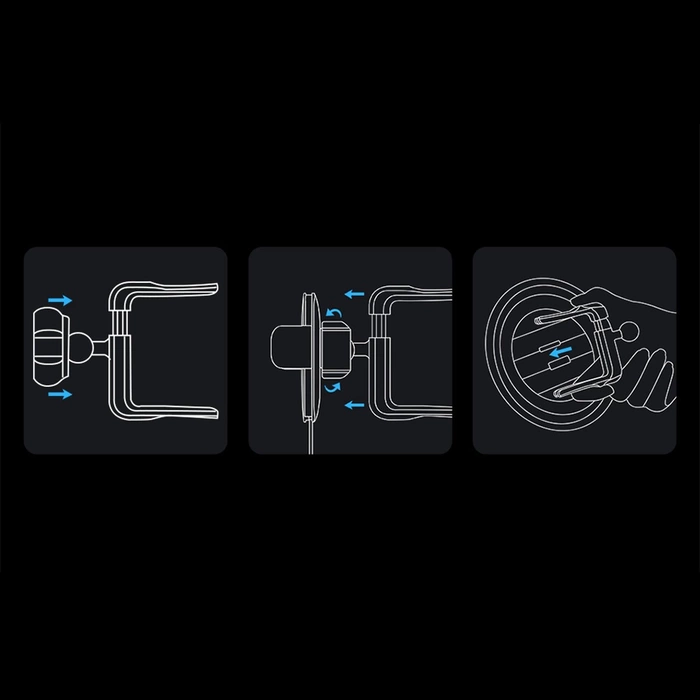 [PO ZWROCIE] Baseus Metal AgeⅡ uchwyt grawitacyjny do okrągłej kratki nawiewu samochodowego czarny (SUJS030001)