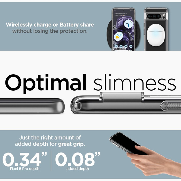 Etui Spigen Ultra Hybrid Google Pixel 8 Pro Crystal Clear Case