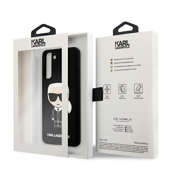Etui KARL LAGERFELD Samsung Galaxy S21 Plus Silicone Iconic Czarny Hardcase