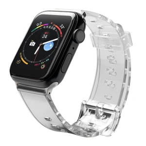 Pasek silikonowy bransoleta bransoletka Strap Light do zegarka Apple Watch 38 / 40 mm - czarny