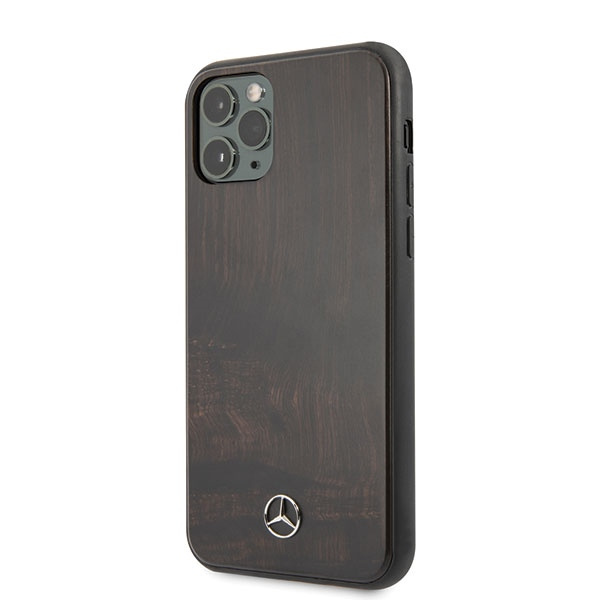 Etui MERCEDES Apple iPhone 11 Pro Max Wood Line Rosewood Brązowy Case