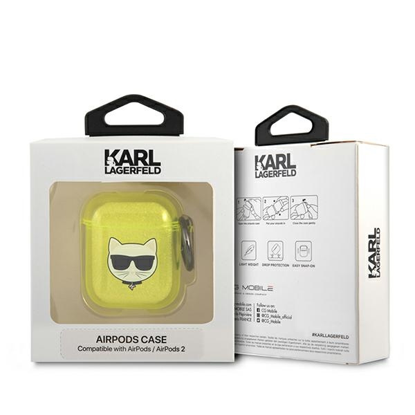 Etui KARL LAGERFELD Apple AirPods Choupette Żółty Case