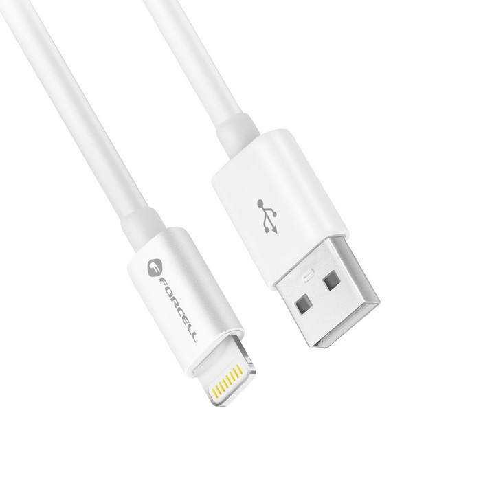 Kabel USB A do Lightning Forcell F-Energy MFi 2,4A 12W 1 m C703 biały