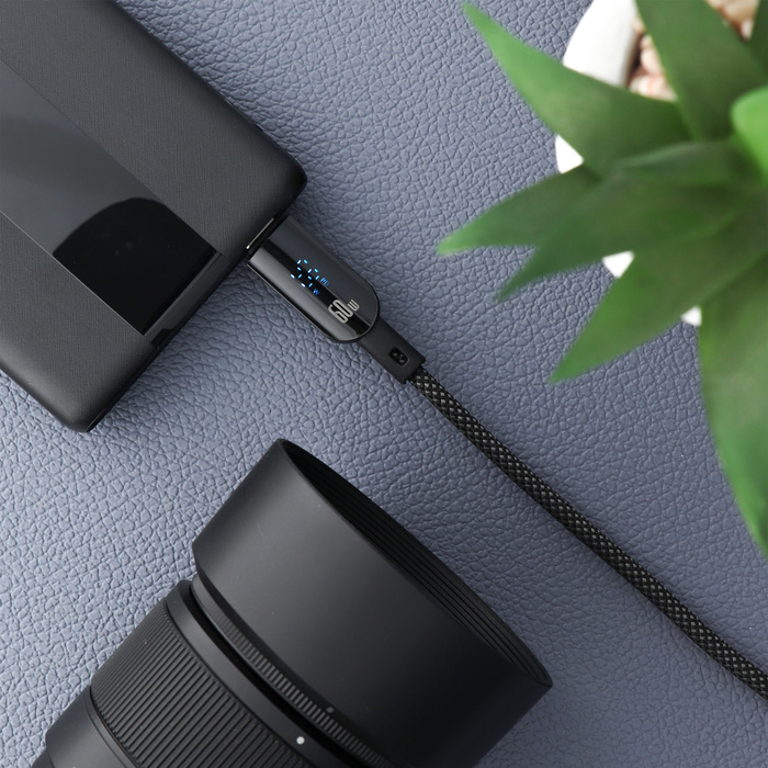 Kabel USB A do USB C Forcell F-Energy QC4.0 PD 3A 66W Digital 1,2 m C272 czarny