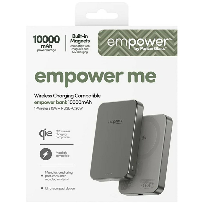 Powerbank empower by PanzerGlass Bank    10000mAh tytanowy