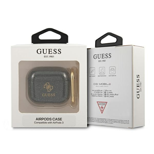 Etui GUESS Apple AirPods 3 Glitter Collection Czarny Case