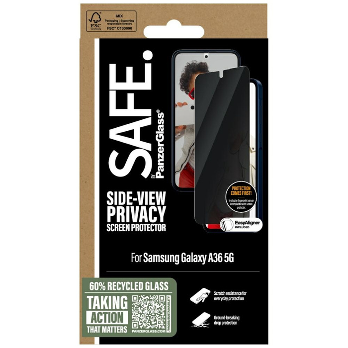 Szkło prywatyzujące SAFE by PanzerGlass   Ultra-Wide Fit do Samsung Galaxy A36 5G