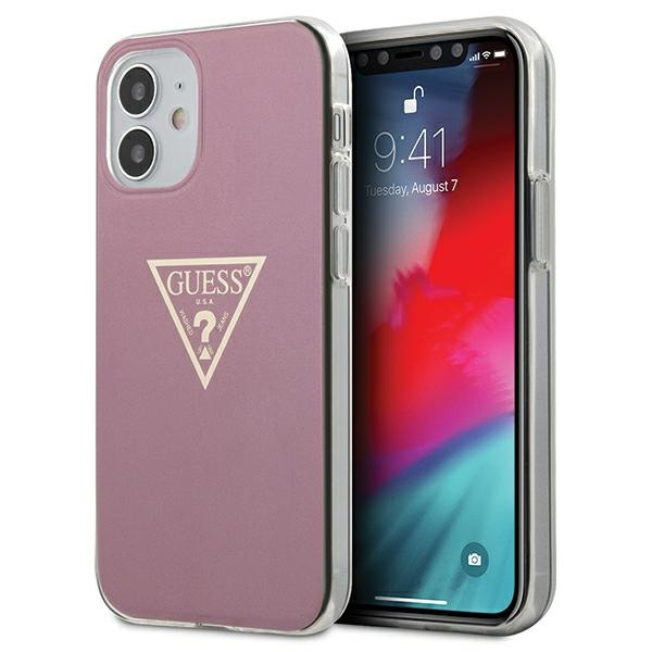 Etui GUESS Apple iPhone 12 Mini Metallic Collection Różowy Hardcase