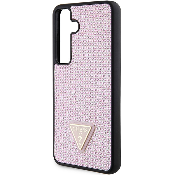 Etui Guess GUHCS24SHDGPPP S24 S921 różowy/pink hardcase Rhinestone Triangle Case