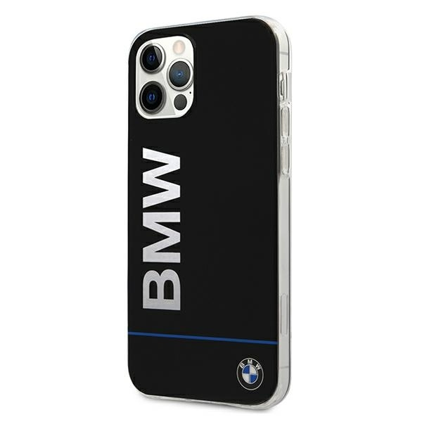 Etui BMW Apple iPhone 12 12 Pro Signature Printed Logo BMHCP12MPCUBBK Czarny Hardcase
