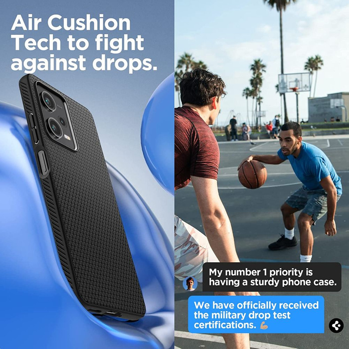 Etui Spigen Liquid Air Xiaomi Redmi Note 12 Pro 5G / Poco X5 Pro 5G Matte Black