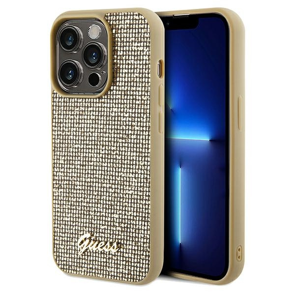 Etui Guess GUHCP14XPMSDGSD iPhone 14 Pro Max 6.7" złoty/gold hardcase Disco Metal Script Case