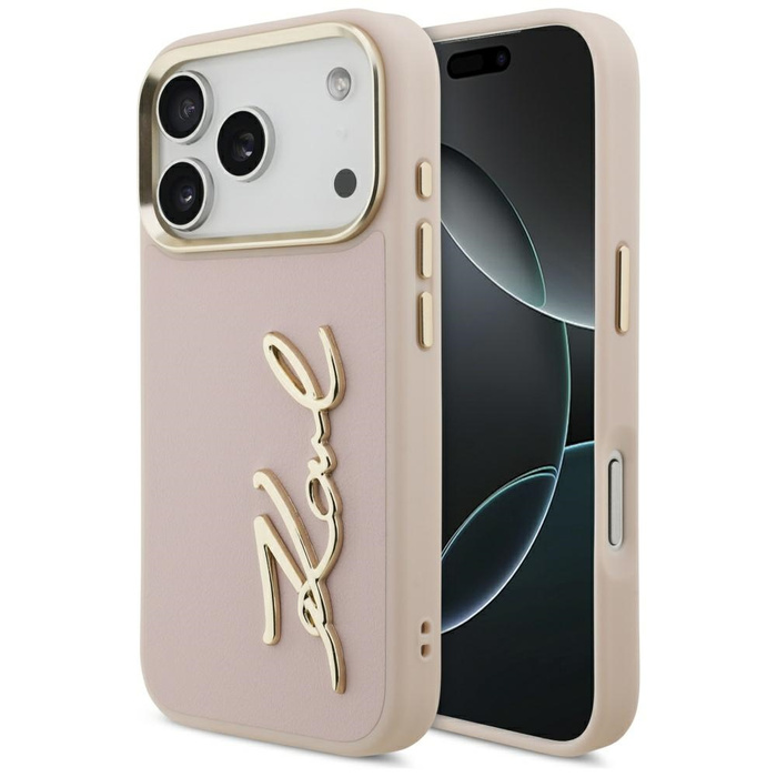 Etui Karl Lagerfeld Karl Script Logo do  iPhone 17 Pro różowy