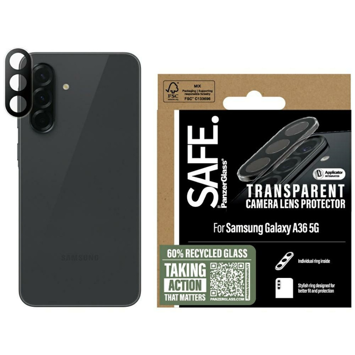 Szkło hartowane na obiektyw SAFE by       PanzerGlass Rings Lens Protector do Samsung Galaxy A36 5G przezroczysty