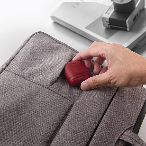 UNIQ etui Terra AirPods 1/2 gen. Genuine Leather beżowy/beige