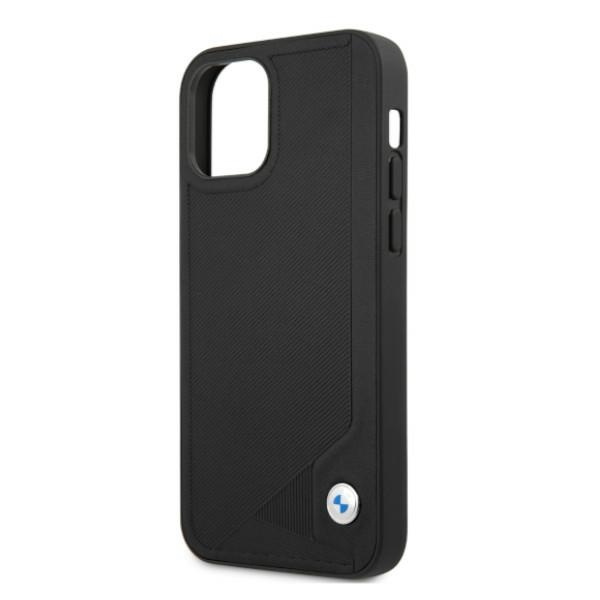 Etui BMW Apple iPhone 12 12 Pro Leather Deboss Czarny Hardcase