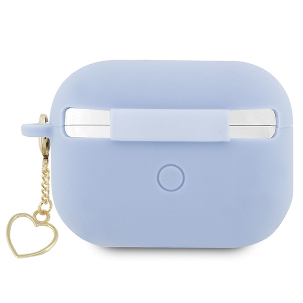 Etui Guess GUAP2LSCHSB AirPods Pro 2 cover niebieski/blue Silicone Charm Heart Collection Case
